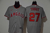 Angels 27 Mike Trout Gray 2020 Nike Flexbase Jersey,baseball caps,new era cap wholesale,wholesale hats